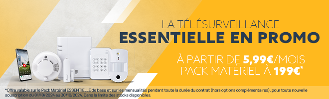 Jusqu'au 30/10/2024, l'offre ESSENTIELLE est en promo à partir de 5,99€/mois et le pack à 199€