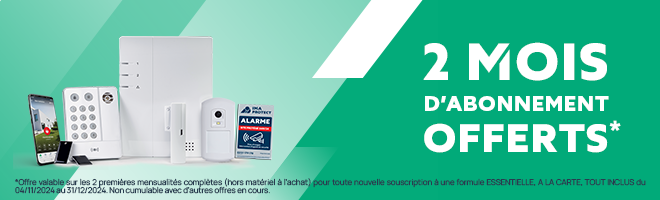 Jusqu'au 31/12/2024, bénéficiez de 2 mois d'abonnement offerts sur les formules ESSENTIELLE, A LA CARTE et TOUT INCLUS